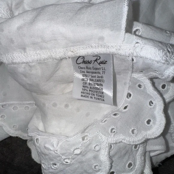 Charo Ruiz White Eyelet Lace Garment - Picture 6 of 12